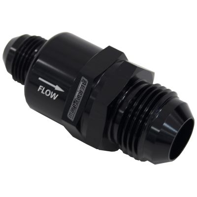 AeroFlow=One Way Stepped Check Valve - Black
-12AN (out) to -8AN (in)