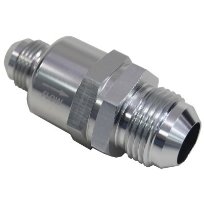 AeroFlow=One Way Stepped Check Valve - Silver
-12AN (out) to -8AN (in)