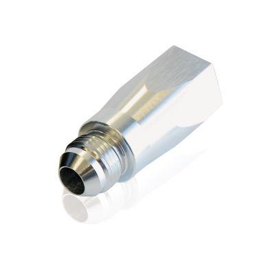 AeroFlow=Adjustable Check Valve -6AN
 Silver Finish. Male to Female AN Outlets