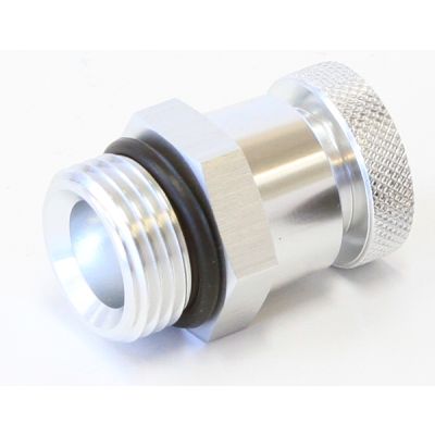 AeroFlow=Universal Drain Valve -10 ORB Silver Finish With 1/8" NPT Female Thread