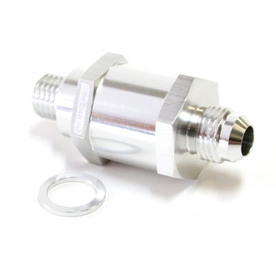 AeroFlow=EFI Fuel Pump Check Valve -8AN (M12 x 1.5mm) 
 Silver Finish