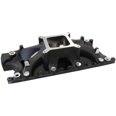 AeroFlow=Ford 289-302W Hi-Rise Single Plane Intake Manifold Black Finish