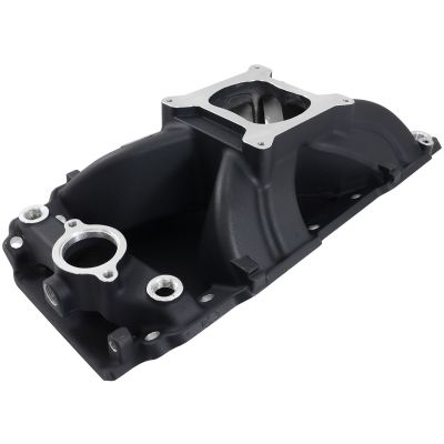 AeroFlow=BB Chev Hi-Rise Single Plane Intake Manifold Black Finish
