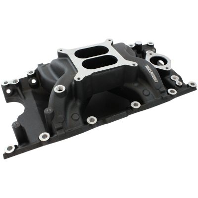 AeroFlow=Small Block Chrysler Air Gap Dual Plane Intake Manifold Black Finish