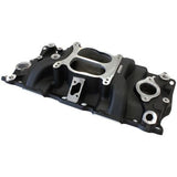AeroFlow=SB Chev Classic Dual Plane Intake Manifold Black Finish