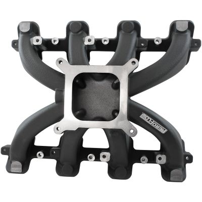 AeroFlow=GM LS Cathedral Port Carburetor Street Single Plane Non-EFI Intake Manifold