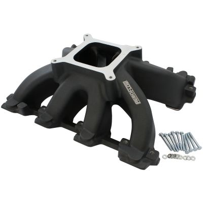 AeroFlow=GM LS Cathedral Port Carburettor Hi Rise Single Plane Non-EFI Intake Manifold
