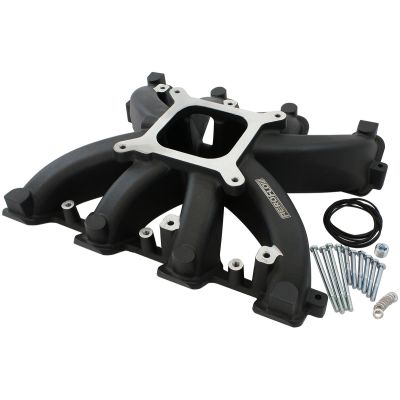 AeroFlow=GM LS Rectangle Port Carburetor Street Single Plane Non-EFI Intake Manifold