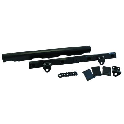 AeroFlow=GM LS7 Billet EFI Fuel Rails - Black Suit 14mm Short Length and 3/4" Length