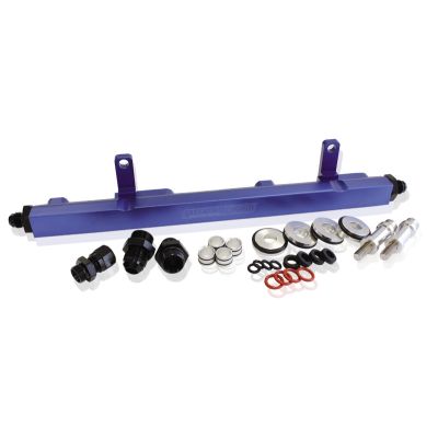 AeroFlow=Nissan S13 SR20 Billet EFI Fuel Rail - Blue Suit 14mm Full Length Fuel Injectors