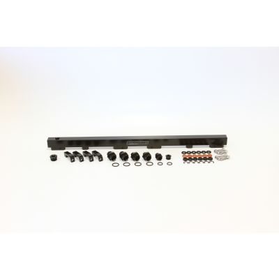 AeroFlow=Nissan RB30 Billet EFI Fuel Rail - Black Suit 14mm Full Length Fuel Injectors
