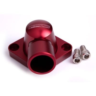 AeroFlow=Billet Thermostat Housing-Red Suit SB BB Chevy (Swivel)