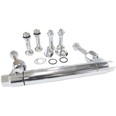 AEROFLOW = Adjustable Billet Fuel Log Chrome Finish