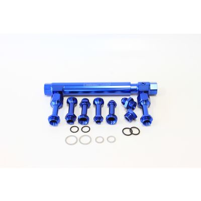 AEROFLOW = Adjustable Billet Fuel Log Blue Finish