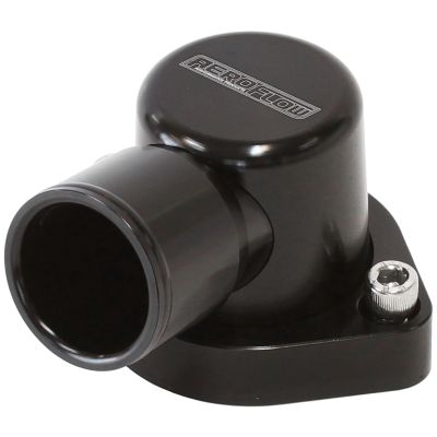 AeroFlow=Billet 90° Thermostat Housing - Black Suit Ford 302-351C