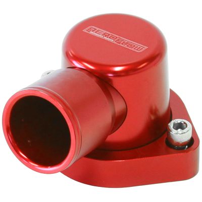 AeroFlow=Billet 90° Thermostat Housing-Red Suit Ford 302-351C