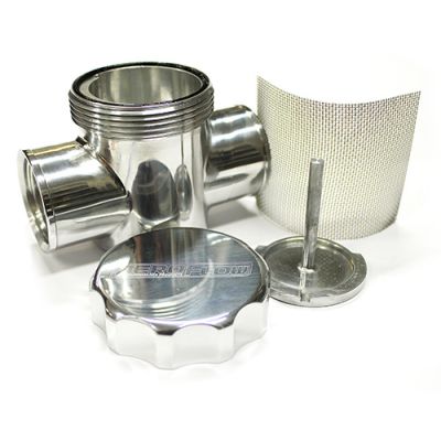 AeroFlow=Billet Radiator Filter/Filler Polished Finish
