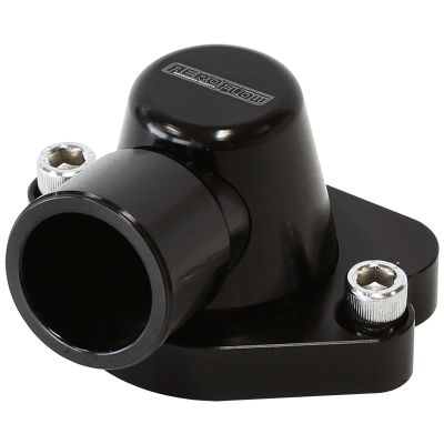 AeroFlow=Billet Thermostat Housing - Black Suit Holden V8 (Swivel. No Heater Outlet)