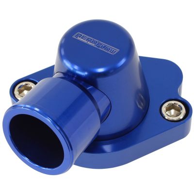 AeroFlow=Billet Thermostat Housing - Blue Suit Holden V8 (Swivel. No Heater Outlet)