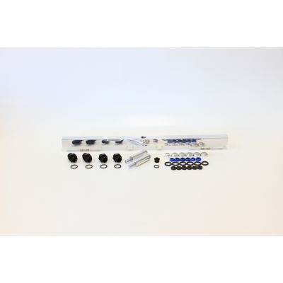 AeroFlow=Toyota 2JZ Non-VVTI Billet EFI Fuel Rail - Polished Suit 14mm Full Length