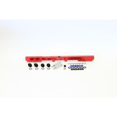 AeroFlow=Toyota 2JZ Non-VVTI Billet EFI Fuel Rail - Red Suit 14mm Full Length Fuel Injectors