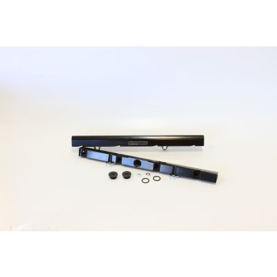 AeroFlow=Ford Windsor 5.0L V8 Billet EFI Fuel Rail - Black Suit 14mm Full Length Fuel