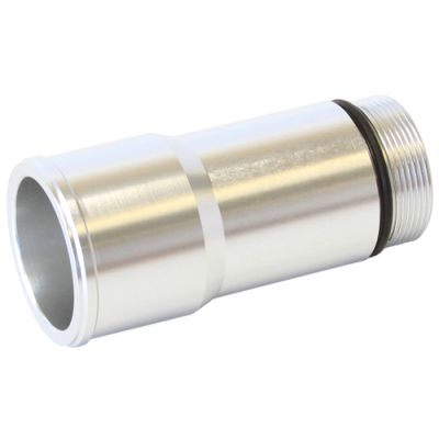 AERFOFLOW=Radiator Hose Adapters-Silver 1.5" O.D. 2.75" Length 1-1/4"-20 thread