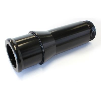 AERFOFLOW=Radiator Hose Adapters-Black 1.5" O.D. 4.5" Length 1-1/4"-20 thread