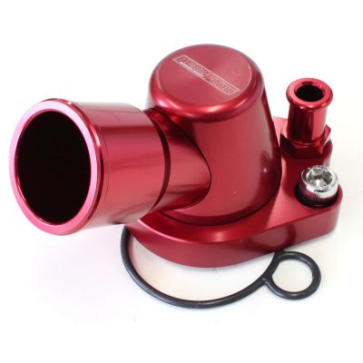 AeroFlow=Billet Thermostat Housing - Red Suit Holden 253-308