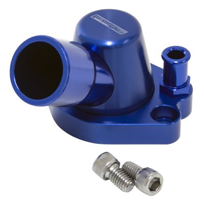 AeroFlow=Billet Thermostat Housing - Blue Suit Holden 253-308