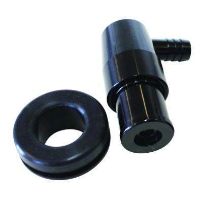 AeroFlow=Billet PCV Valve with 3/8" Barb Black Finish
