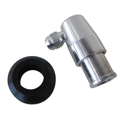 AeroFlow=Billet PCV Valve with -6AN Polished Finish.