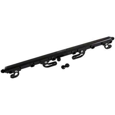 AeroFlow=Ford FG Barra 4.0L DOHC Turbo Billet EFI Fuel Rail - Black Suit 14mm 3/4" Length