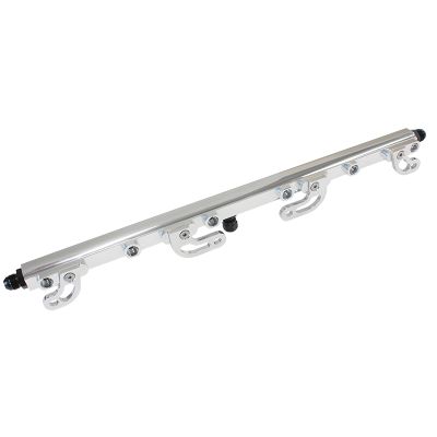 AeroFlow=Ford FG Barra 4.0L DOHC Turbo Billet EFI Fuel Rail - Polished Suit 14mm 3/4"
