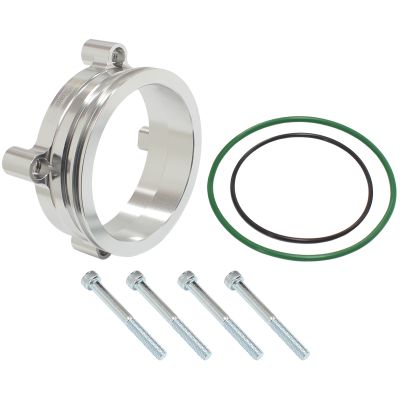 Bosch =DBW Adapter Silver Finish suits 82mm Bosch DBW and 3-1/2" Intercooler Clamp