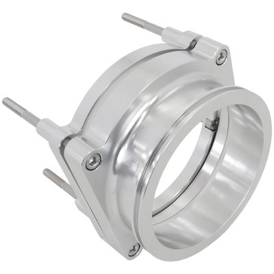 AEROFLOW = GM LS Throttle Body Adapter Silver Finish suits 102mm Fly by Wire