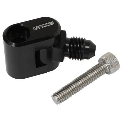 AeroFlow=Single Swivel Water Cross-Over Adapter - Black Suit GM LS Series Engines