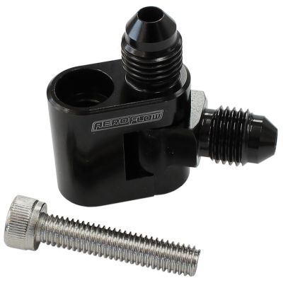 AeroFlow=Dual Swivel Water Cross-Over Adapter-Black Suit GM LS Series Engines