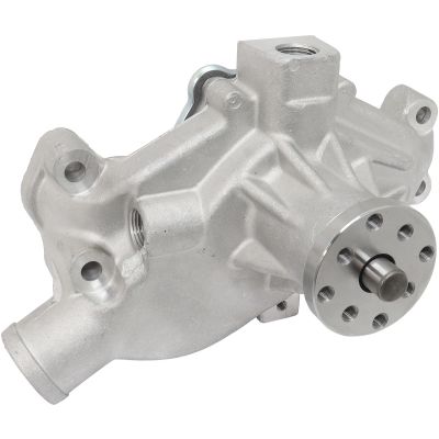 AeroFlow=Small Block Chev Short Water Pump-Natural Cast 3/4" Shaft with 5/8" Fan