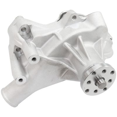 AeroFlow=Small Block Chev Long Water Pump-Natural Cast 3/4" Shaft with 5/8" Fan