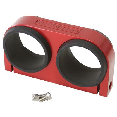 AEROFLOW = Dual Billet Fuel Pump Bracket - Red Suits Aeroflow/Bosch 044 Fuel Pumps