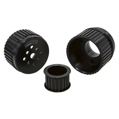 AeroFlow=Chevrolet Gilmer Drive Kit (Belt not included)-Black Finish Suit Chev