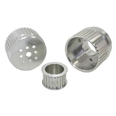 AeroFlow=Chevrolet Gilmer DriveKit (Belt not included)-Silver Finish Suit Chev