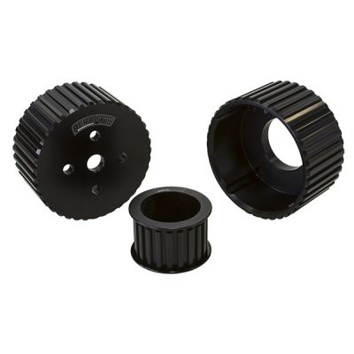 AeroFlow=Gilmer Drive Kit Black suit Holden 253-308 V8 Suit Large Bearing Water Pump