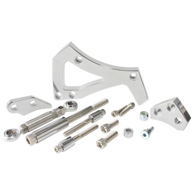 AeroFlow=Mid Mount Drivers Side Billet Aluminium Alternator Bracket - Polished