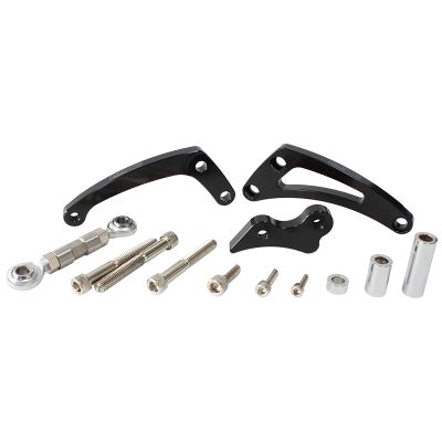 AeroFlow=Low Mount Billet Alternator Bracket (Passenger Side) Black Finish