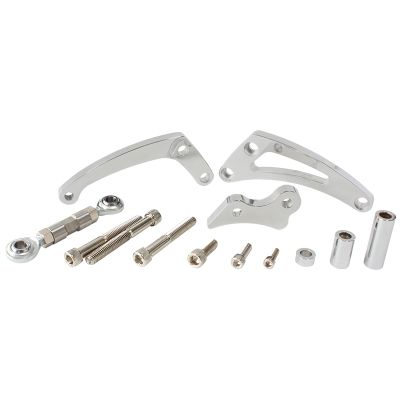 AeroFlow=Low Mount Billet Alternator Bracket (Passenger Side) Polished Finish