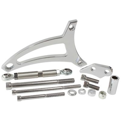AeroFlow=Standard Mount Billet Alternator Bracket Polished Finish. Suit Ford 351W