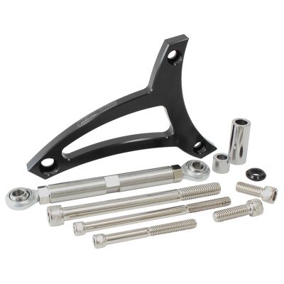 AeroFlow=Standard Mount Billet Alternator Bracket Black Finish. Suit Ford 289-302W