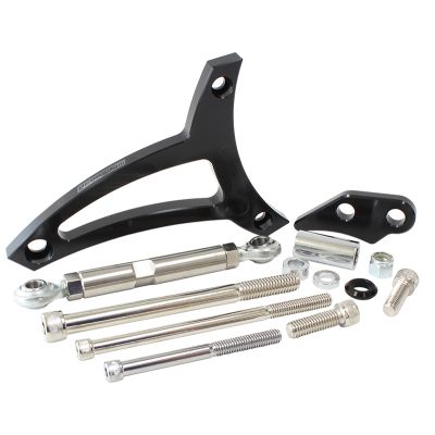 AeroFlow=Standard Mount Billet Alternator Bracket Black Finish. Suit Ford 289-302W